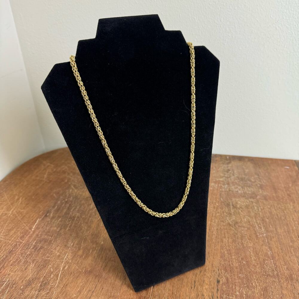Givenchy VINTAGE Double G Closure Gold‎ Plated Byzantine Style Chain Necklace